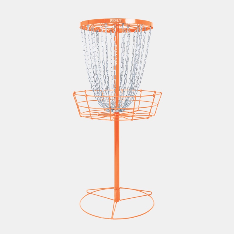 Axiom Discs Lite 24-chain disc golf basket in orange