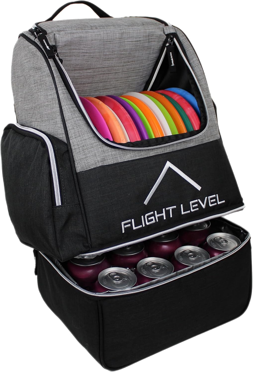 Flight Level disc golf backpack with insulated cooler compartment