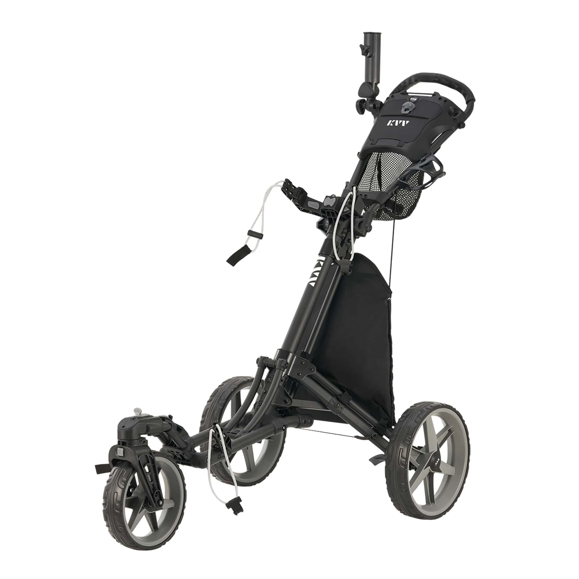KVV 3-Wheel Foldable Push Cart with foot brake