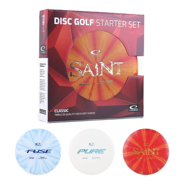 Latitude 64 Disc Golf Starter Set Classic with three discs