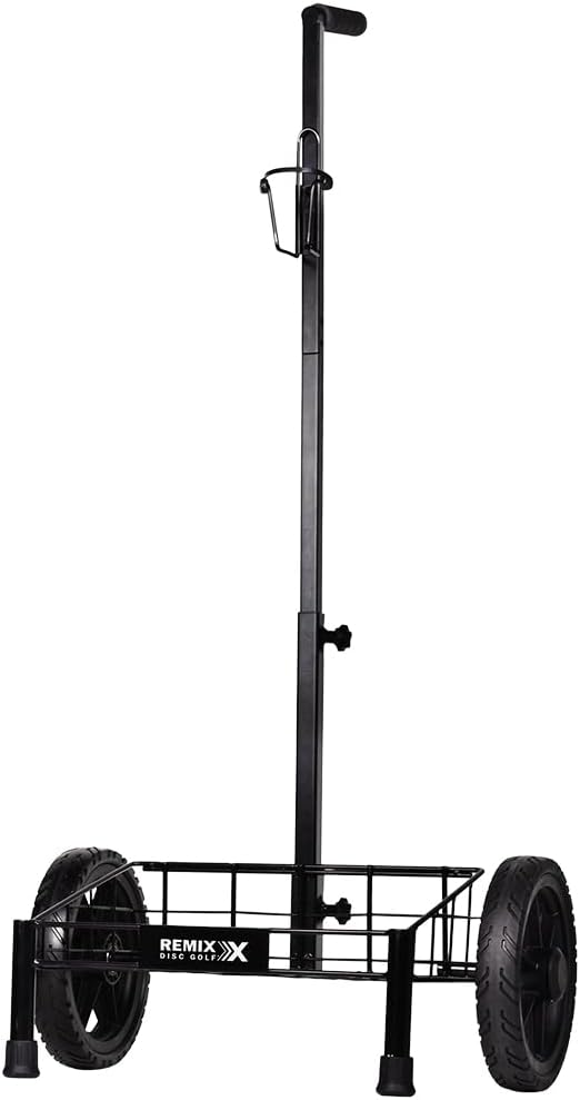 Remix Disc Golf Cart, compact foldable disc golf push cart